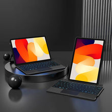 Load image into Gallery viewer, ProElite Wireless Bluetooth TouchPad Keyboard Case for Redmi Pad SE 11 inch, Magnetic Detachable Wireless Bluetooth TouchPad Keyboard Built-in 7-Colors Backlit, Black