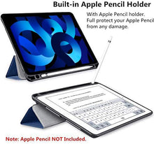 Load image into Gallery viewer, ProElite Smart PU Flip Case Cover for Apple iPad Air 11 M4/M3/M2 2026/2025/2024, iPad Air 10.9 inch 5th/4th Generation with Pencil Holder and Stylus Pen, Black