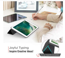 Load image into Gallery viewer, ProElite Smart Trifold Hard Back Flip Stand Case Cover for Apple iPad 9.7 inch 2018/2017 5th 6th Generation with Stylus Pen- Flowers