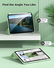 Load image into Gallery viewer, ProElite case Cover for Apple iPad Air 11 M4/M3/M2 2026/2025/2024/ Air 10.9 inch 5th/4th Gen, Transparent Smart Flip Cover for iPad Air 11 M4/M3/M2 & Air 10.9 inch with Pencil Holder, Light Green