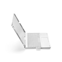 Load image into Gallery viewer, ProElite Rotatable Wireless Bluetooth TouchPad Keyboard flip case Cover for Apple iPad (A16) 11th/10th Generation 2025/2022, Built-in 7-Colors Backlit, Silver
