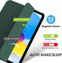 Load image into Gallery viewer, ProElite Cover for Apple iPad (A16) 11th/10th Generation (2025/2022) Cover Case, Transparent Smart case for iPad 11th/10th Gen 2025/2022 (Supports Auto Sleep Wake) with Stylus Pen, Dark Green