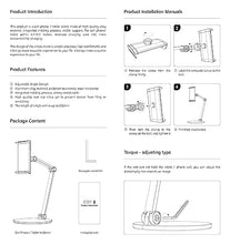 Load image into Gallery viewer, ProElite Mutli Angle Aluminum Tablet Stand Desk Holder for Apple iPad, iPhones, Galaxy Tab, Xiaomi Pad, Redmi Pad, Oneplus Pad,Lenovo Tab, Kindle Upto 12.9 inch, White