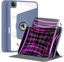 Load image into Gallery viewer, ProElite Cover for iPad Pro 12.9 Cover Case, 360 Degree Rotatable Smart Flip Case Cover for Apple iPad Pro 12.9 inch 2022/2021 6th/5th Gen, Transparent Back with Pencil Holder, Lavender