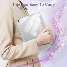 Load image into Gallery viewer, ProElite Case for iPad Air 11 Inch M4/M3/M2, iPad Air 10.9 inch 5th/4th Gen case Cover, Transparent Smart Flip Cover with Pencil Holder, Glittering Silver
