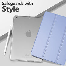 Load image into Gallery viewer, ProElite Smart Flip Case Cover for Apple iPad 10.2" 9th Gen (2021) 8th Gen/7th Gen, with Stylus Pen, Translucent & Hard Back, Purple