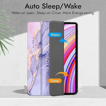 Load image into Gallery viewer, ProElite Case Cover for Lenovo idea Tab 11 inch Cover, Smart Flip Case Lenovo idea Tab 11 inch 2025 Tablet Translucent Back with Stylus Pen, Marble Purple