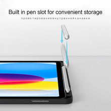 Load image into Gallery viewer, ProElite Wireless Bluetooth TouchPad Keyboard Case for iPad (A16) 11th/10th Gen 2025/2022, Magnetic Detachable Wireless Bluetooth TouchPad Keyboard Built-in 7-Colors Backlit With Pencil Holder, Black