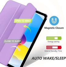 Load image into Gallery viewer, ProElite Cover for Apple iPad (A16) 11th/10th Generation (2025/2022) Cover Case, Transparent Smart case for iPad 11th/10th Gen 2025/2022 (Supports Auto Sleep Wake) with Stylus Pen, Purple