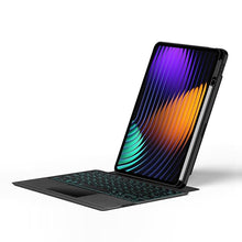 Load image into Gallery viewer, ProElite Wireless Bluetooth TouchPad Keyboard Case for Mi Pad 7/7 Pro 11.2 inch, Magnetic Detachable Wireless Bluetooth TouchPad Keyboard Built-in 7-Colors Backlit with Pen Holder, Black