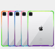 Load image into Gallery viewer, ProElite Flexible TPU Back case Cover for Apple iPad Pro 11 inch 2022/2021/2020 4th/3rd/2nd Gen ,Soft Corners with Hard Transparent Back, Green Purple