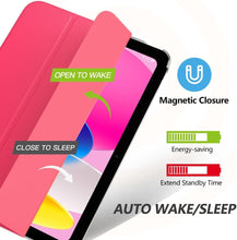 Load image into Gallery viewer, ProElite Cover for Apple iPad (A16) 11th/10th Generation (2025/2022) Cover Case, Transparent Smart case for iPad 11th/10th Gen 2025/2022 (Supports Auto Sleep Wake) with Stylus Pen, Hot Pink