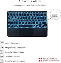 Load image into Gallery viewer, ProElite TouchPad Keyboard case for Mi Pad 8/8 Pro 11.2 inch, Magnetic Detachable Wireless Bluetooth TouchPad Keyboard Mi Pad 8/8 Pro 11.2" with Pen Holder Built-in 7-Colors Backlit, Dark Blue