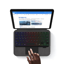 Load image into Gallery viewer, ProElite Wireless Bluetooth TouchPad Keyboard Case for Samsung Galaxy Tab A11 8.7 inch/A9 8.7 inch, Wireless Bluetooth TouchPad Keyboard Built-in 7-Colors Backlit, Black