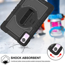 Load image into Gallery viewer, ProElite for Redmi Pad SE case, Rugged 3 Layer Armor case Cover for Redmi Pad SE 11 inch with Hand Grip and Rotating Kickstand with Shoulder Strap, Black