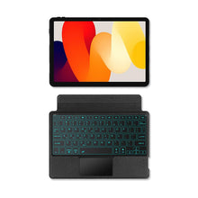 Load image into Gallery viewer, {Refurbished} ProElite Wireless Bluetooth TouchPad Keyboard Case for Redmi Pad SE 11 inch, Magnetic Detachable Wireless Bluetooth TouchPad Keyboard Built-in 7-Colors Backlit, Black