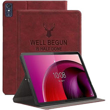 Load image into Gallery viewer, ProElite Cover for Lenovo Tab M10 5G 10.6 inch Case Cover, Deer Flip case Cover for Lenovo Tab M10 5G 10.6 inch Wine Red