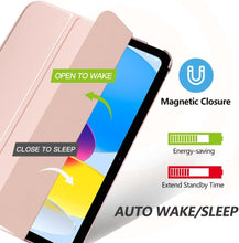 Load image into Gallery viewer, ProElite Cover for Apple iPad (A16) 11th/10th Generation (2025/2022) Cover Case, Transparent Smart case for iPad 11th/10th Gen 2025/2022 (Supports Auto Sleep Wake) with Stylus Pen, Rose Gold