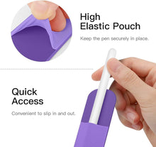 Load image into Gallery viewer, ProElite Pencil Holder Sleeve for Apple Pencil 1st/2nd Gen, Elastic Pencil Pouch Leather Adhesive Sleeve Fit iPad 10th Generation 2022, iPad 9th/8th Gen, iPad Air 5/4, iPad Pro 11/12.9, Lavender