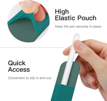 Load image into Gallery viewer, ProElite Pencil Holder Sleeve for Apple Pencil 1st/2nd Gen, Elastic Pencil Pouch Leather Adhesive Sleeve Fit iPad 10th Generation 2022, iPad 9th/8th Gen, iPad Air 5/4, iPad Pro 11/12.9, Dark Green