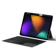 Load image into Gallery viewer, ProElite Wireless Bluetooth TouchPad Keyboard Case for Mi Pad 7/7 Pro 11.2 inch, Magnetic Detachable Wireless Bluetooth TouchPad Keyboard Built-in 7-Colors Backlit with Pen Holder, Black