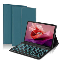 Load image into Gallery viewer, ProElite Keyboard case for Lenovo Tab P12 12.7 inch, Magnetic Detachable Wireless Bluetooth Keyboard Built-in 7-Colors Backlit, Dark Green