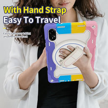 Load image into Gallery viewer, ProElite for Redmi Pad Pro 12.1 inch case, Rugged 3 Layer Armor case Cover for Redmi Pad Pro 12.1 inch with Hand Grip and Rotating Kickstand with Shoulder Strap, Rainbow Pink