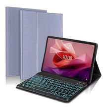 Load image into Gallery viewer, ProElite Keyboard case for Lenovo Tab P12 12.7 inch, Magnetic Detachable Wireless Bluetooth Keyboard Built-in 7-Colors Backlit, Lavender