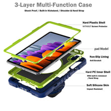 Load image into Gallery viewer, ProElite for Xiaomi Redmi Pad 2 11 inch Case, Rugged 3 Layer Armor case Cover for Xiaomi Redmi Pad 2 11 inch Case with Hand Grip and Rotating Kickstand with Shoulder Strap, Navy Green