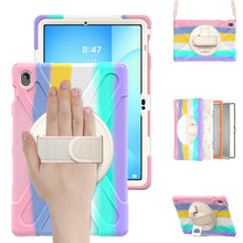 Load image into Gallery viewer, ProElite Cover for Samsung Galaxy Tab S10 FE Plus 13.1 inch, Rugged 3 Layer Armor case for Samsung Galaxy Tab S10 FE Plus 13.1 inch with Rotating Kickstand, Rainbow Pink