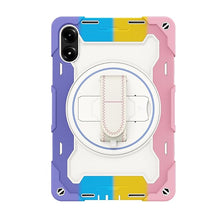 Load image into Gallery viewer, ProElite for Poco Pad 12.1 inch case, Rugged 3 Layer Armor case Cover for Poco Pad 12.1 inch with Hand Grip and Rotating Kickstand with Shoulder Strap, Rainbow Pink