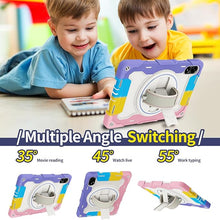 Load image into Gallery viewer, ProElite for Redmi Pad Pro 12.1 inch case, Rugged 3 Layer Armor case Cover for Redmi Pad Pro 12.1 inch with Hand Grip and Rotating Kickstand with Shoulder Strap, Rainbow Pink