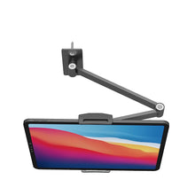 Load image into Gallery viewer, ProElite Foldable Adjustable 360 Degree Aluminum Wall Mount Tablet Stand for Apple iPad, iPhones, Galaxy Tab, Xiaomi Pad, Redmi Pad, Realme, Oneplus Pad,Lenovo Tab, Kindle Upto 12.9 inch, Space Grey