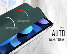 Load image into Gallery viewer, ProElite Case for iPad Air 11 Inch M4/M3/M2 2026/2025/2024, Air 5th Gen 2022/iPad Air 4th Gen 2020 10.9 Inch, Slim Hard PC Translucent Back Shell Smart Cover Fit iPad Air 11 M3/M2 & Air 10.9 Case, Dark Green