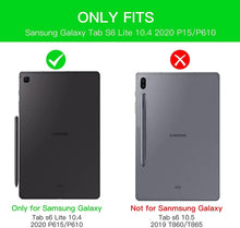 Load image into Gallery viewer, ProElite TouchPad Keyboard case for Galaxy Tab S6 Lite 10.4 Inch 2024 SM-P610/P615 with S Pen Holder, Magnetic Detachable Wireless Bluetooth TouchPad Keyboard Built-in 7-Colors Backlit, Mint Green