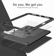 Load image into Gallery viewer, ProElite Case Cover for Apple iPad (A16) 11th/10th Generation (2025/2022), Transparent case Cover with Pencil Holder for iPad 11th/10th Gen 2025/2022, Marble Purple