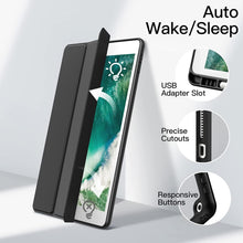 Load image into Gallery viewer, ProElite Case Cover for Apple iPad 10.2 inch Case, Smart Flip Case Cover for Apple iPad 10.2 inch 2021 9th/8th/7th Gen, Clear Soft Back with Pencil Holder, Marble Rose Pink