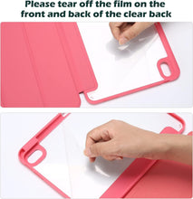 Load image into Gallery viewer, ProElite Case Cover for Apple iPad (A16) 11th/10th Generation (2025/2022), Transparent case Cover with Pencil Holder for iPad 11th/10th Gen 2025/2022, Hot Pink