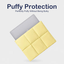Load image into Gallery viewer, ProElite Puffy Laptop Sleeve for 16-inch MacBook Pro Puffer Laptop Carrying Case, Pillow Pouch Compatible MacBook Pro 16 inch - Butter Yellow
