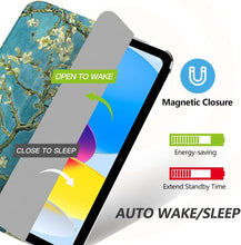 Load image into Gallery viewer, ProElite Cover for Apple iPad (A16) 11th/10th Generation (2025/2022) Cover Case, Transparent Smart case for iPad 11th/10th Gen 2025/2022 (Supports Auto Sleep Wake) with Stylus Pen, Flowers