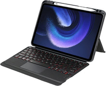 Load image into Gallery viewer, ProElite Wireless Bluetooth TouchPad Keyboard Case for Mi Pad 6 11 inch, Magnetic Detachable Wireless Bluetooth TouchPad Keyboard Built-in 7-Colors Backlit with Pen Holder, Black