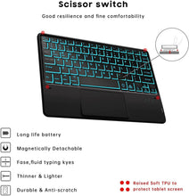 Load image into Gallery viewer, ProElite TouchPad Keyboard case for OnePlus Pad Go 11.35 inch, Magnetic Detachable Wireless Bluetooth TouchPad Keyboard Built-in 7-Colors Backlit, Dark Green (Will NOT FIT OnePlus Pad 11.61)