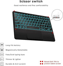 Load image into Gallery viewer, ProElite TouchPad Keyboard case for Realme Pad 2 Lite 10.95 inch Magnetic Detachable Wireless Bluetooth TouchPad Keyboard Realme Pad 2 Lite 10.95 inch Built-in 7-Colors Backlit, Lavender