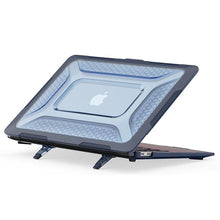 Load image into Gallery viewer, ProElite Case for MacBook Pro 13 inch Case M2 2024, 2023, 2022-2016 A2338 M1 A2251 A2289 A2159 A1989 A1708 A1706, Heavy Duty Honeycomb Hard Shell with Slim TPU Bumper and Fold Kickstand, Dark Blue