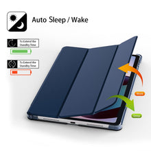 Load image into Gallery viewer, ProElite Smart Flip Case Cover for Redmi Pad 10.6 inch Translucent Back with Stylus Pen, Navy