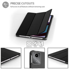 Load image into Gallery viewer, ProElite Case Cover for Lenovo Tab M11 11 inch Cover, Smart Flip Case Lenovo Tab M11 11 inch Translucent Back with Stylus Pen, Black