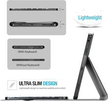 Load image into Gallery viewer, {Refurbished} ProElite Keyboard case Cover for Samsung Galaxy Tab A9 Plus 11 inch with S Pen Holder Magnetic Detachable Wireless Bluetooth Keyboard Case, Lavender