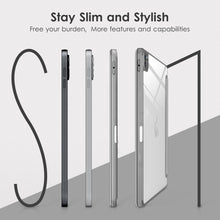 Load image into Gallery viewer, ProElite Case Cover for Apple iPad Pro 13 M4/M5 2024/2025 Cover, Transparent Smart Flip Cover for iPad Pro 13 inch M4/M5 2024/2025 with Pencil Holder, Grey