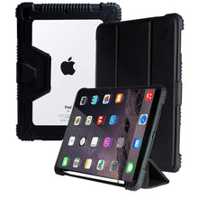 Load image into Gallery viewer, ProElite Rugged Shockproof Armor Smart flip case Cover for Apple iPad 9.7" 2017 2018 5th Gen/6th Gen Air 1 Air 2 Pro 9.7 (A1893/A1954) with Pencil Holder