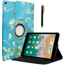 Load image into Gallery viewer, ProElite 360 Rotatable Smart Flip Case Cover for Apple iPad 9.7 inch 2018/2017 5th/6th Generation Air 1 Air 2 with Stylus Pen, Flowers